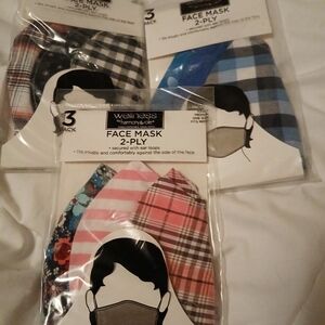 Adult Face Mask 3-Pack - Multicolor - Total Of 9 Masks